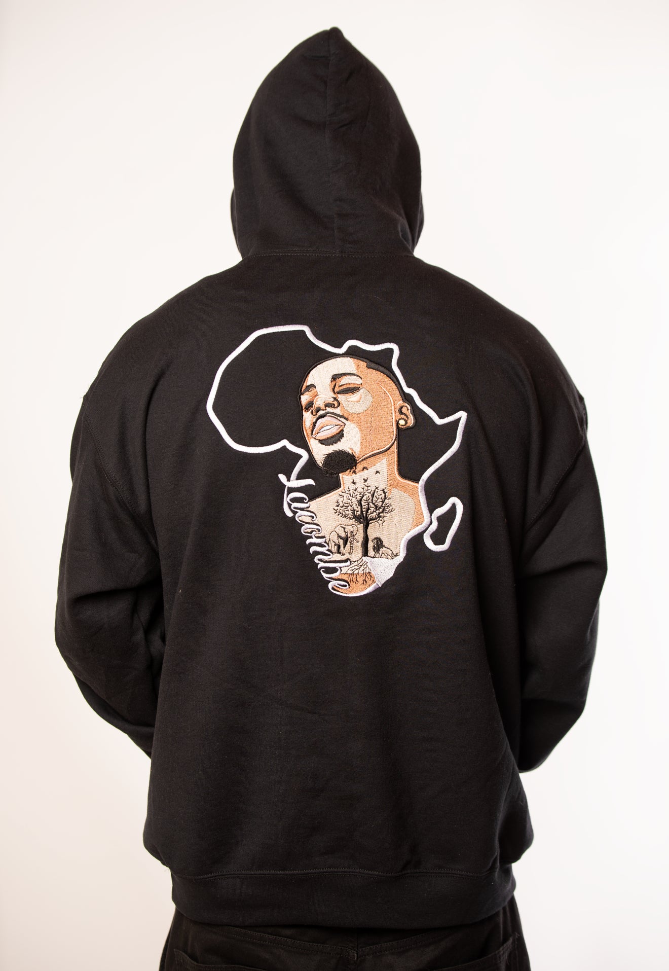 Lacombe' Black Embroidered Hoodie