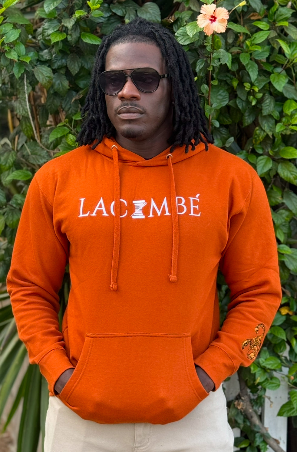 Lacombe' Limited Edition Orange Embroidered Hoodie