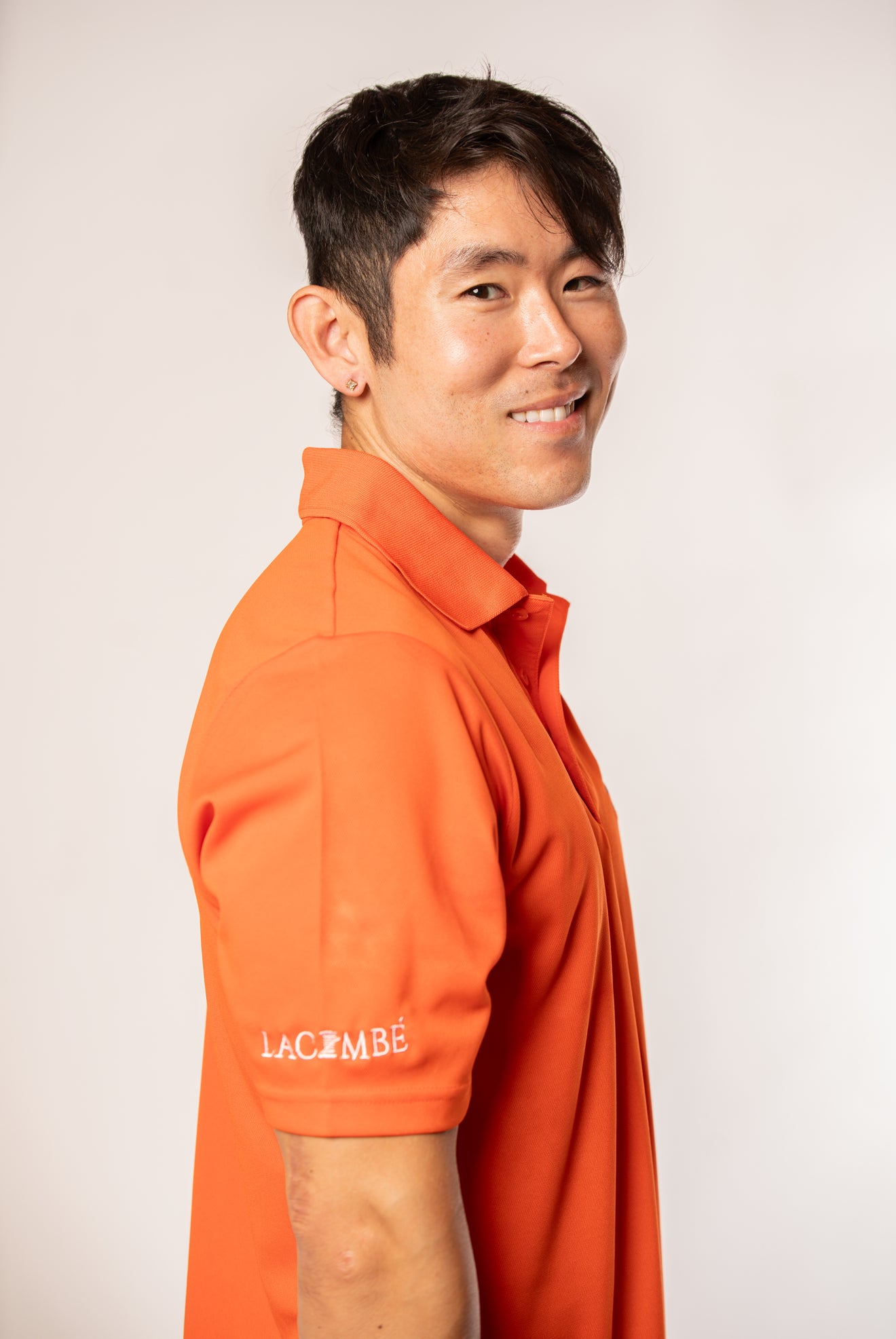 Lacombe' Orange Embroidered Polo