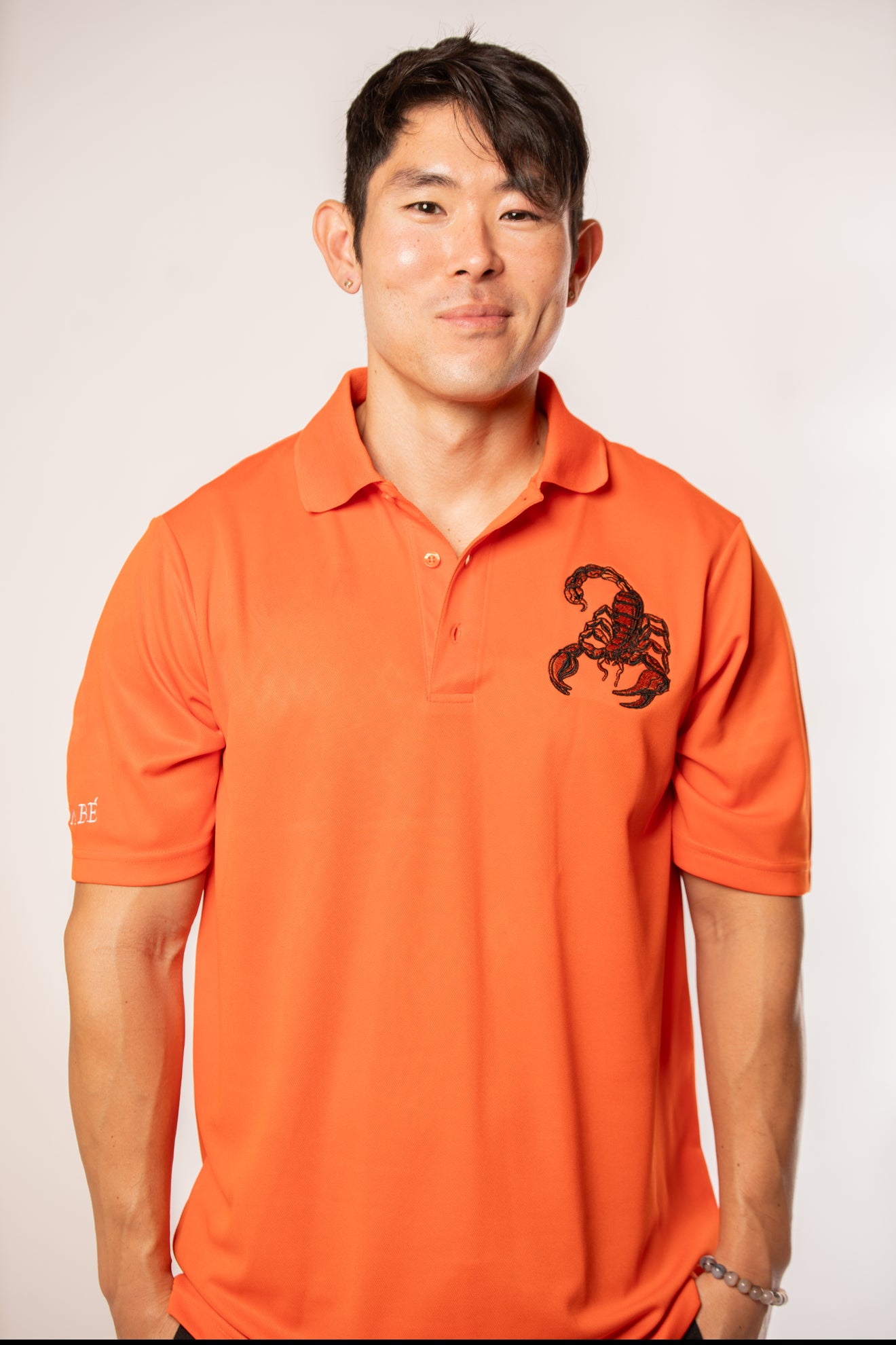Lacombe' Orange Embroidered Polo