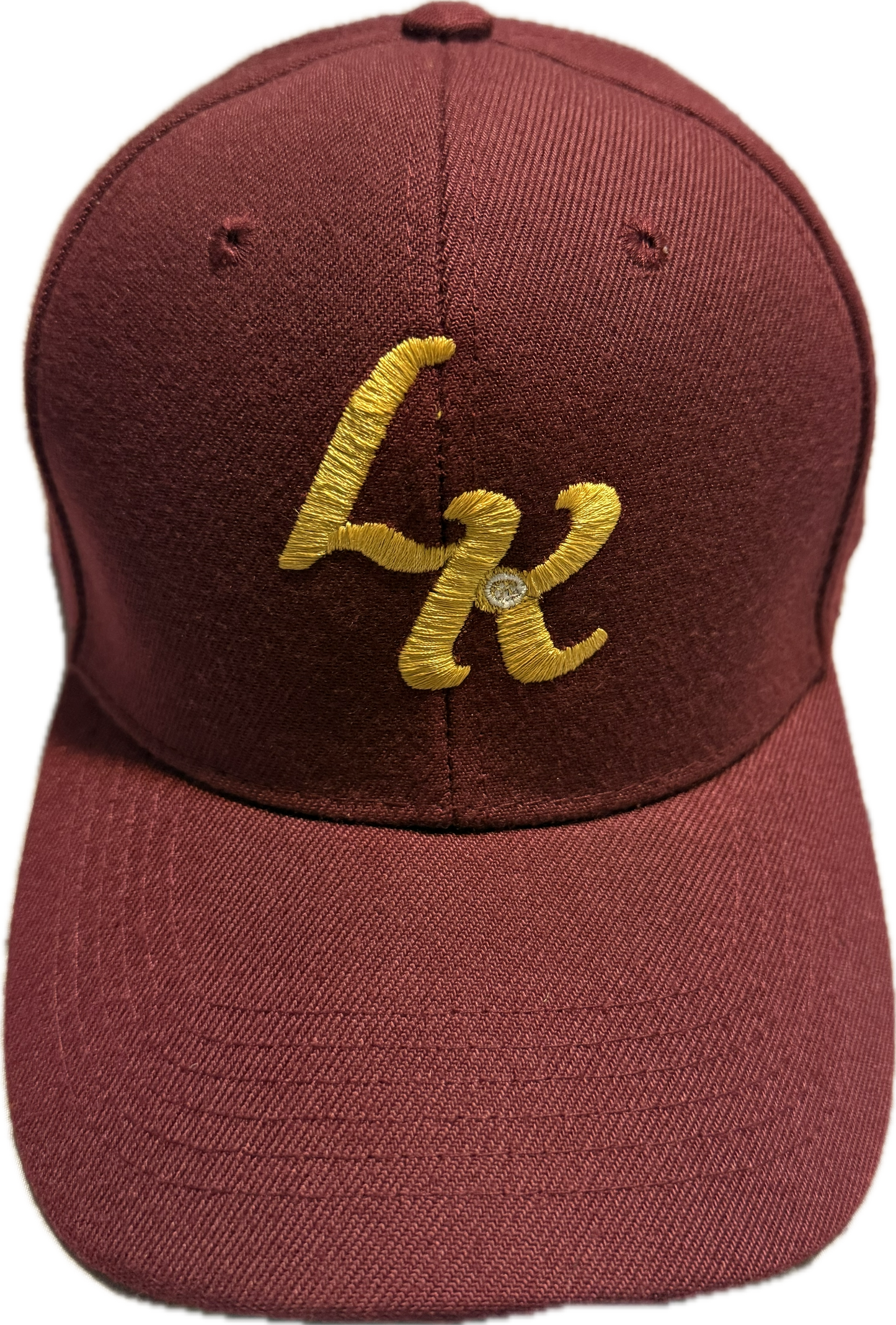 Lacombe' Maroon Embroidered Fitted Cap