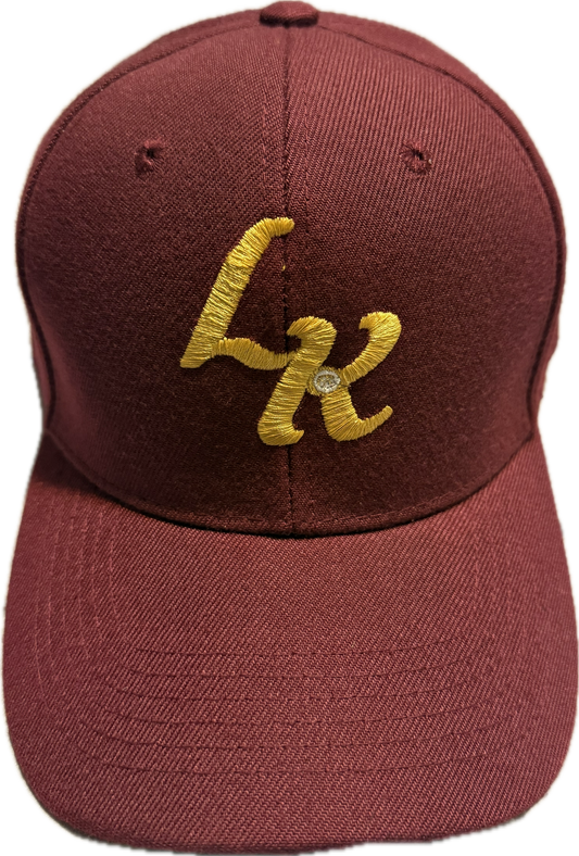 Lacombe' Maroon Embroidered Fitted Cap