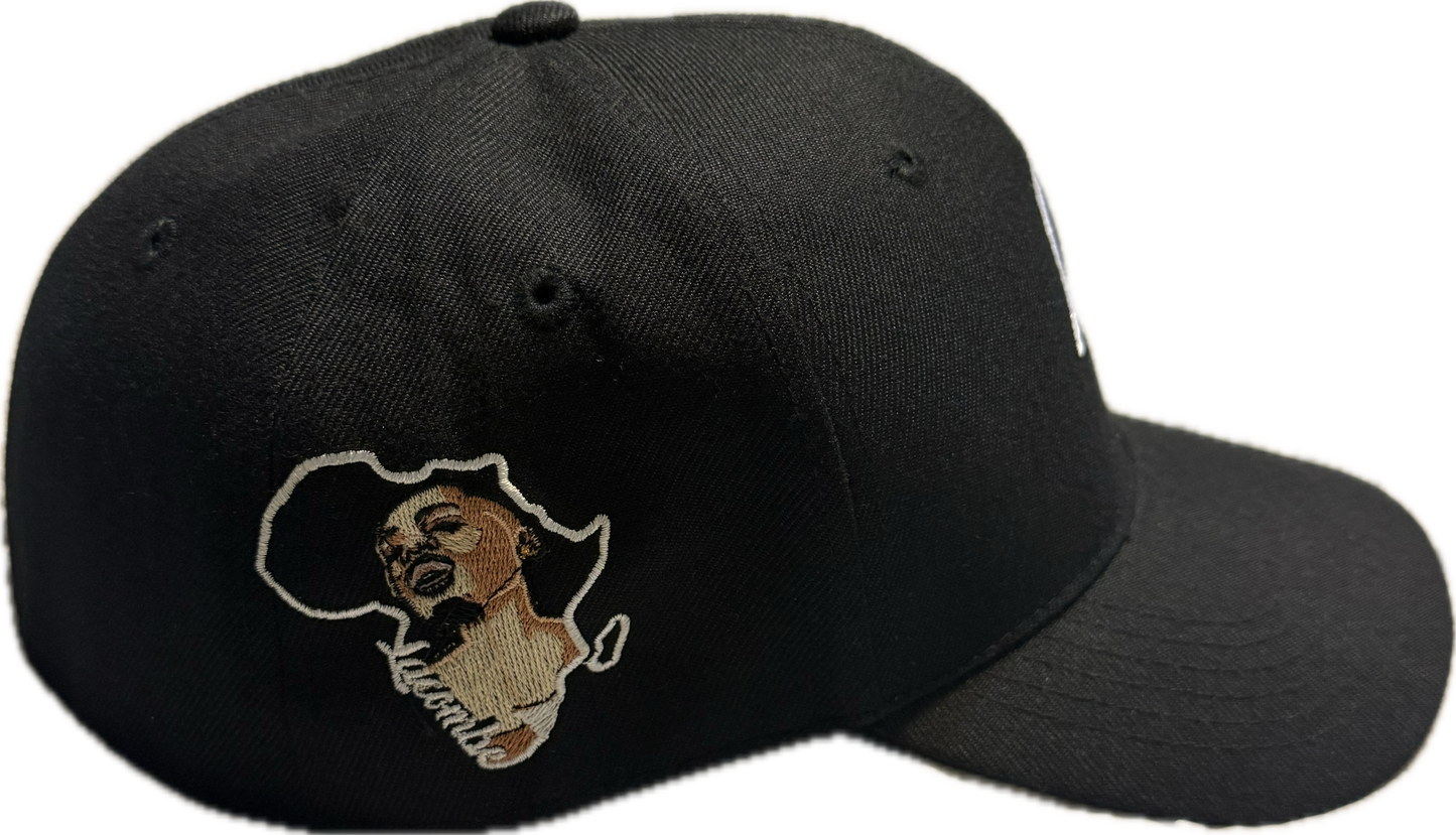 Lacombe' Black Embroidered Fitted Cap