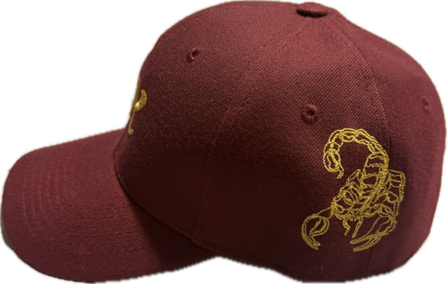 Lacombe' Maroon Embroidered Fitted Cap