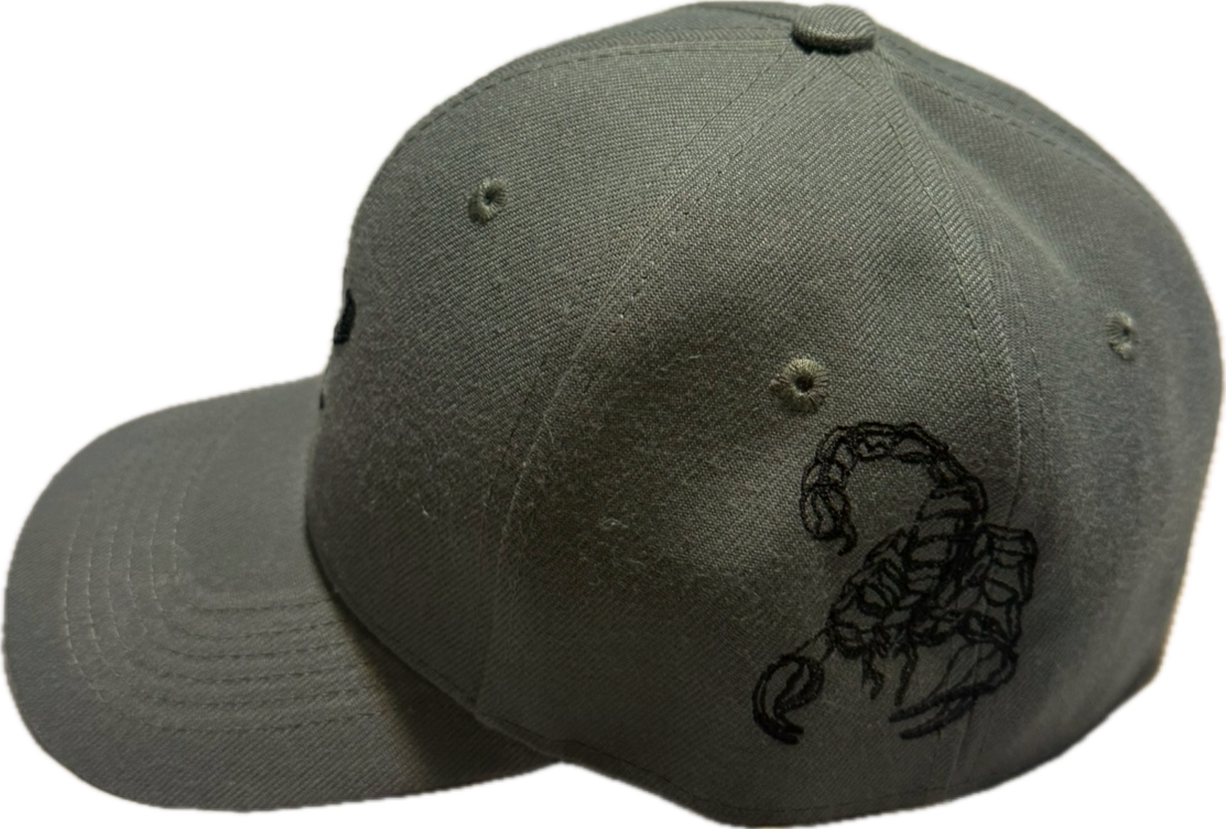 Lacombe' Grey Embroidered Fitted Cap