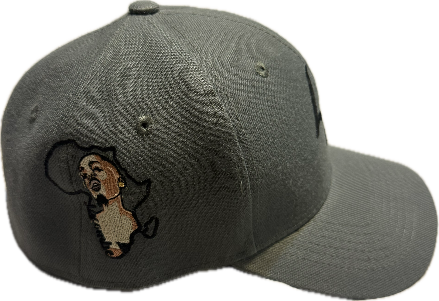 Lacombe' Grey Embroidered Fitted Cap