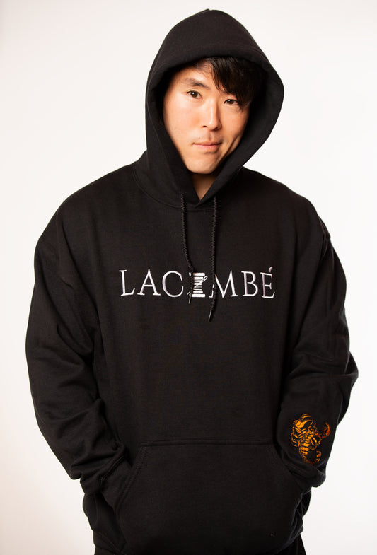 Lacombe' Black Embroidered Hoodie