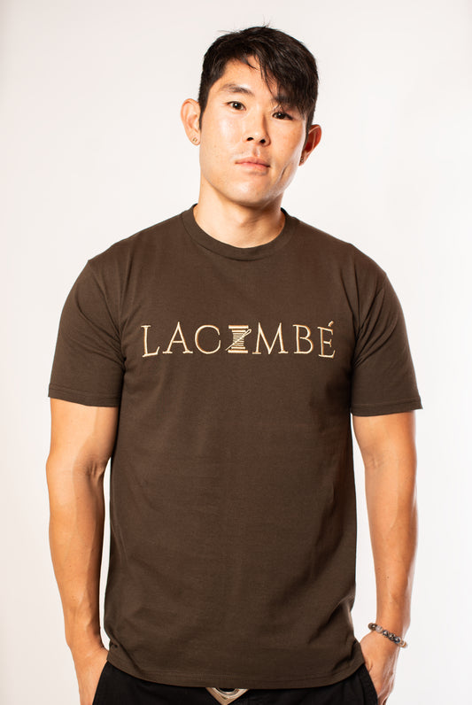 Lacombe' Embroidered Brown T-Shirt