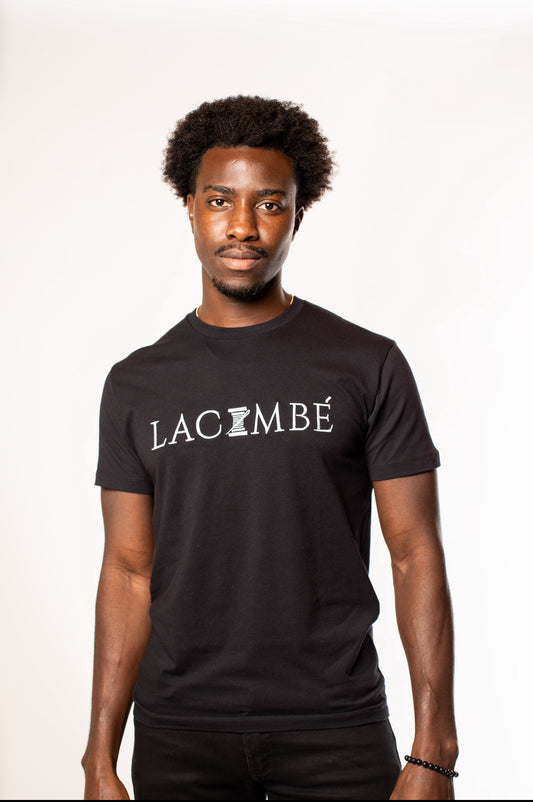 Lacombe' Black Embroidered Tee