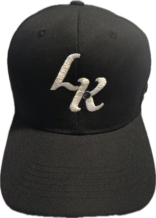 Lacombe' Black Embroidered Fitted Cap