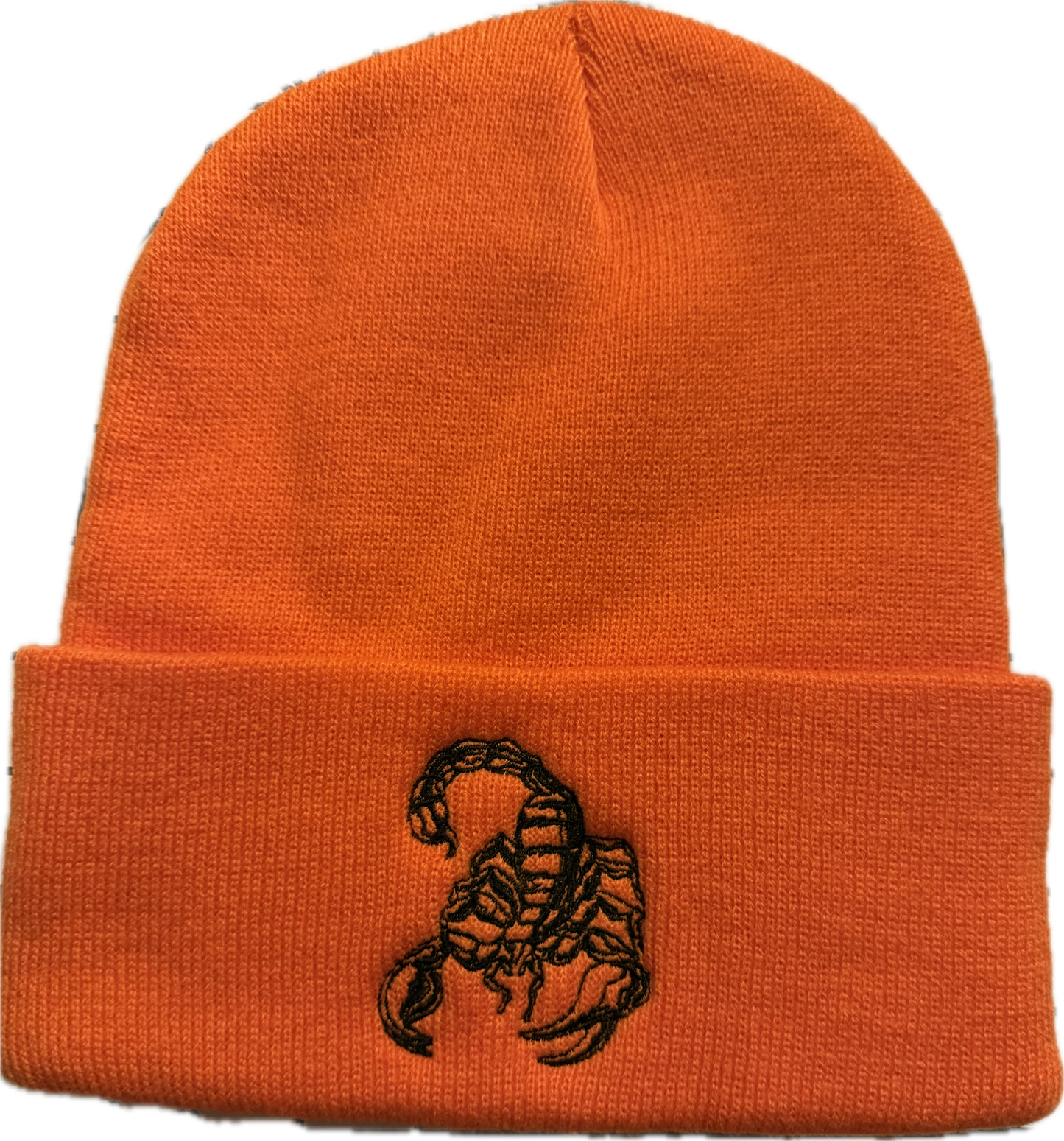 Lacombe' Orange Beanie with 2 Tone Scorpion
